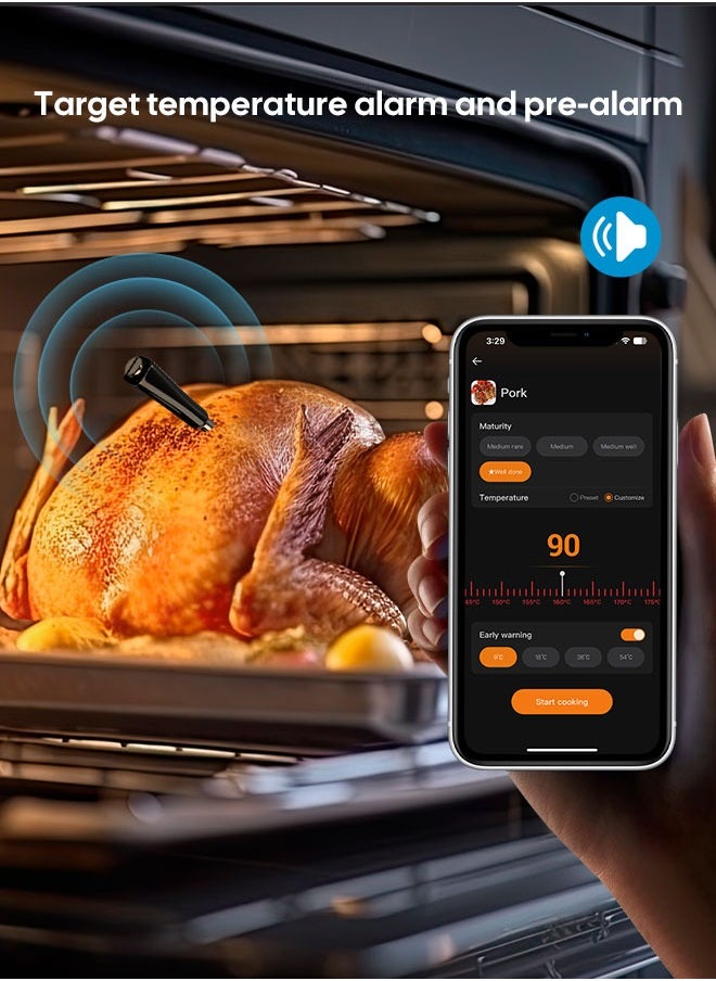 INKBIRD - Wireless BBQ Meat Thermometer WiFi 5G and Bluetooth 5.4 Dual Mode BBQ Food Thermometer Long and Short Probe Combo Backlit HD LCD Multiple Temperature Alarms IP67 Waterproof for Everyday Cooking Grilling Smoking - Image 1