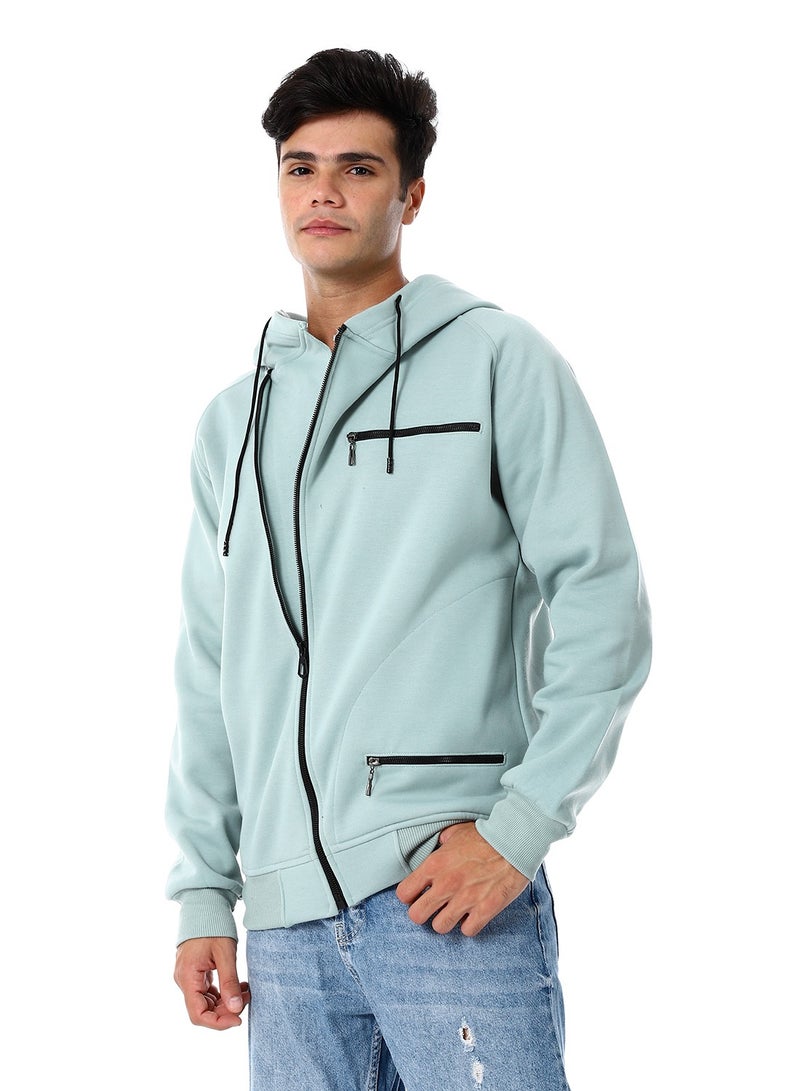 Caesar Men's hoodie with zipper and hood - Image 2