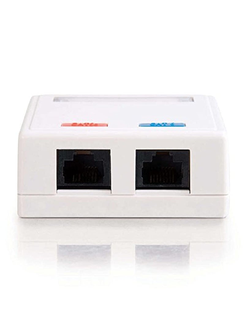 C2G C2G 03837 2-Port Cat5e Surface Mount Box, White  - Image 2
