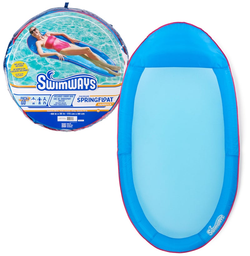 SwimWays Spring Float Premium Hammock Pool Lounger Inflatable Pool Floats Adult with Fast Inflation for Ages 15 Up - Image 2