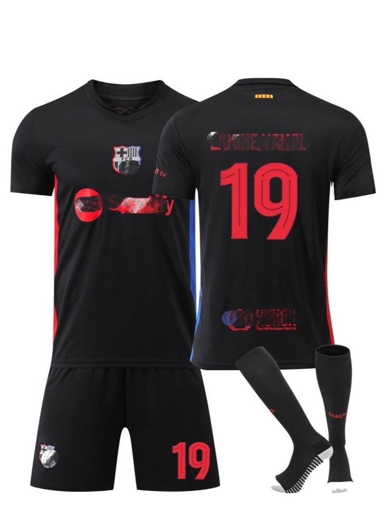 Adjustable Youth Soccer Jersey set-No.19 Training for Kids Fan Costume Cosplay& Sports Gift 22 Yard  - Image 1