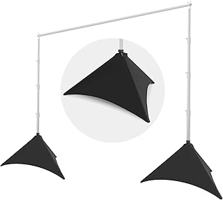 JS JULIUS STUDIO JS JULIUS STUDIO Julius Studio [2-Pack] Backdrop Stands Leg Cover, Leg Skirt for Background Light Stand Tripod, Elastic  - Image 1