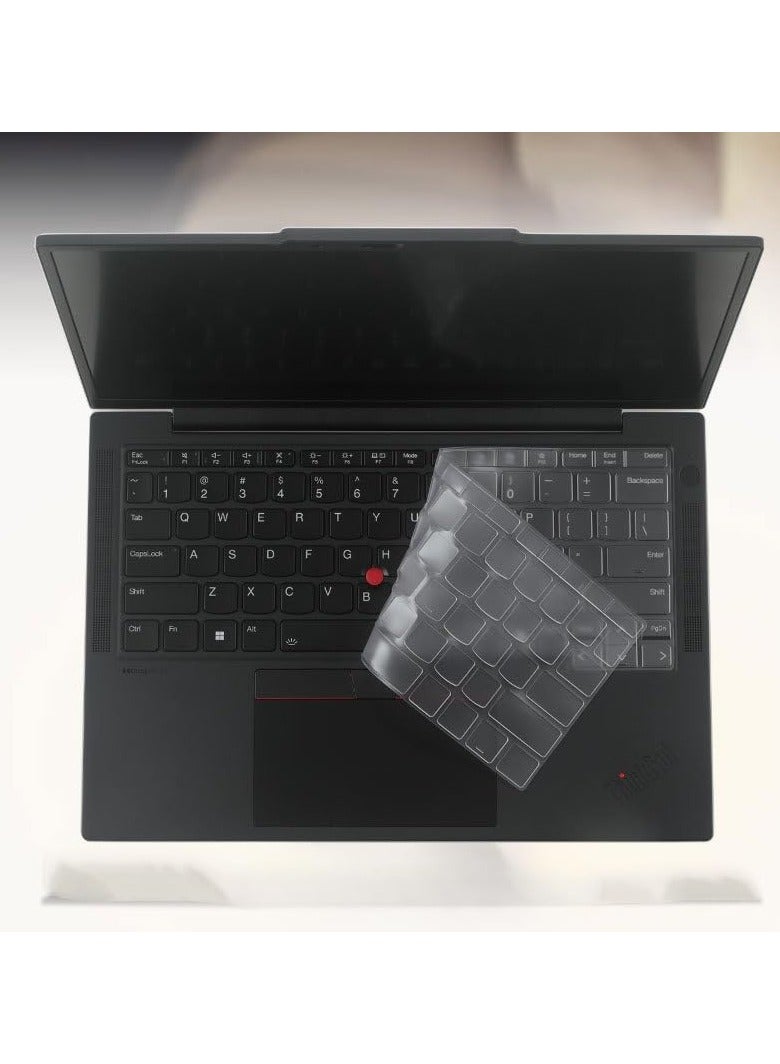 Compatible with the 13.3-inch Lenovo ThinkPad X13 Gen 6 2025 Highly Transparent Silicone TPU Laptop Keyboard Cover and HD Tempered Glass - Image 5