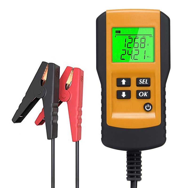 Digital 12V  Car Battery Tester Load Test and Analyzer of Battery Life Percentage,Voltage, Resistance and Deep Cycle Battery - Image 2