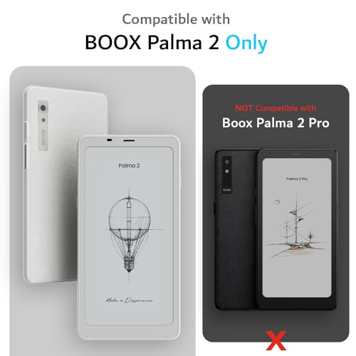 TUDIA SKN Clear Designed for Onyx Boox Palma 2 Case Back Cover DO NOT FIT Palma 2 PRO Shockproof Slim AntiYellowing Silicone Gel Transparent Back Lightweight Grip TPU Bumper Clear - Image 3