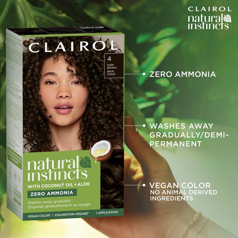 Clairol Natural Instincts Demi-Permanent Hair Dye, 5W Medium Warm Brown Hair Color, Pack of 1 - Image 5