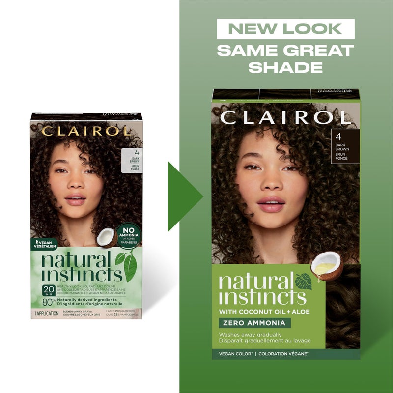 Clairol Natural Instincts Demi-Permanent Hair Dye, 5W Medium Warm Brown Hair Color, Pack of 1 - Image 2