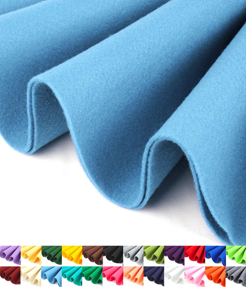 Barcelonetta | Felt Fabric | 72" Wide | 1.6mm Thick | Acrylic & Soft | Felt by The Yard | Felt for DIY Crafts, Projects, Sewing (Baby Blue, 1 Yard) - Image 1