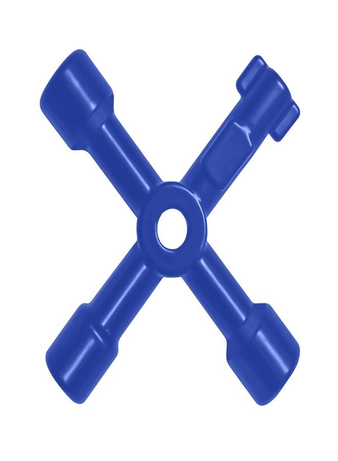 YOUMI Multifunctional Marine Tools Key Universal Control Cabinet Key Torque Wrenches Cross Key Train Door Key (Blue) - Image 1