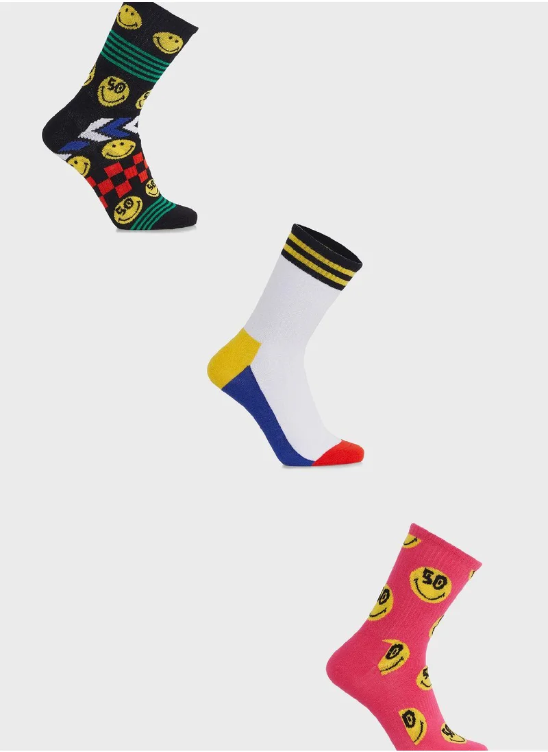 Happy Socks 3 Pack Assorted Socks Gift Set