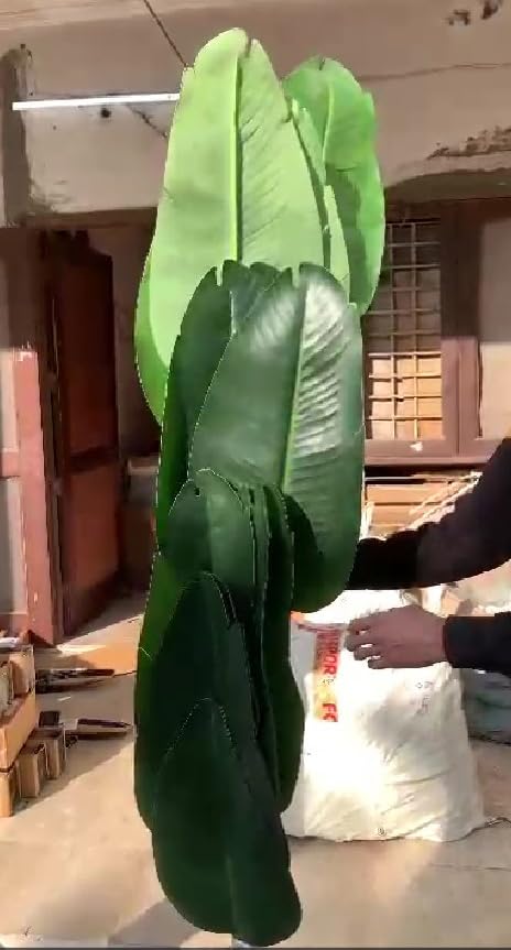 KAYKON Imported Artificial Banana Plant Big Size Plant Without Vase for Indoor/Outdoor -13 Branches (Green, Height- 6 Feet) - Image 2