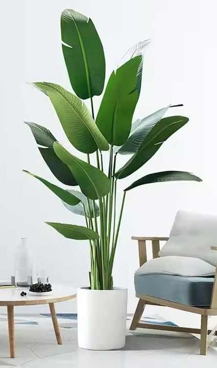 KAYKON Imported Artificial Banana Plant Big Size Plant Without Vase for Indoor/Outdoor -13 Branches (Green, Height- 6 Feet) - Image 1