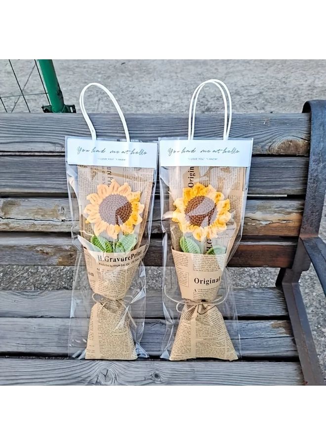 3 Bags Handmade Sunflower Artificial Flowers Home Kitchen Wedding Party Office Decor Gift - Image 2