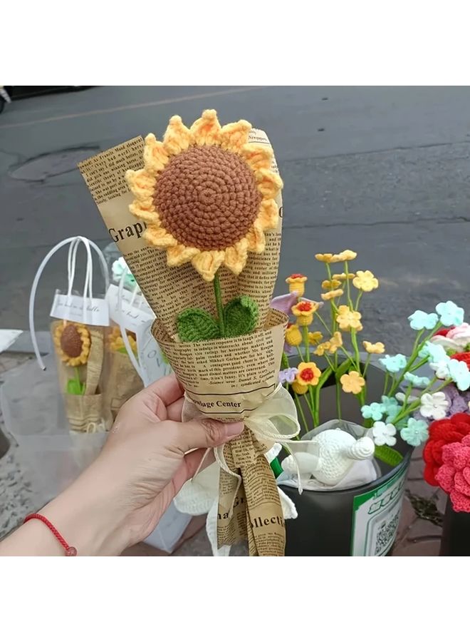 3 Bags Handmade Sunflower Artificial Flowers Home Kitchen Wedding Party Office Decor Gift - Image 5