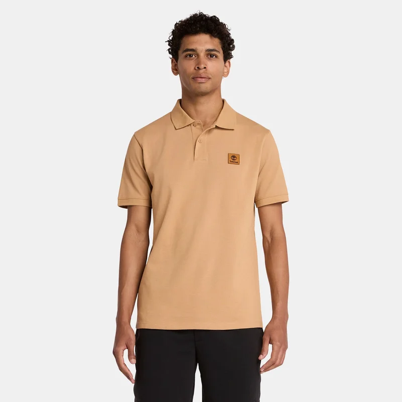 Men's Woven Badge Polo Shirt