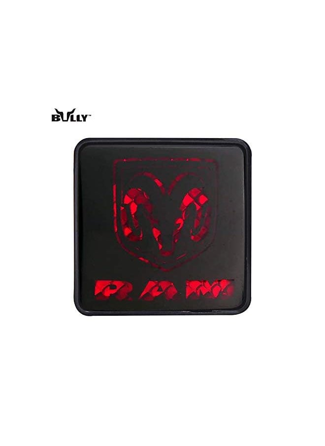 PROMASS غطاء مصباح الفرامل LED أسود اللون من بلاستيك ABS مناسب لجميع الشاحنات وشعار Dodge Ram وغطاء وصلة مقاس 2 بوصة للشاحنات من Chevy (Chevrolet) وFord وToyota وGmc وDodge Ram وJeep  - Image 3