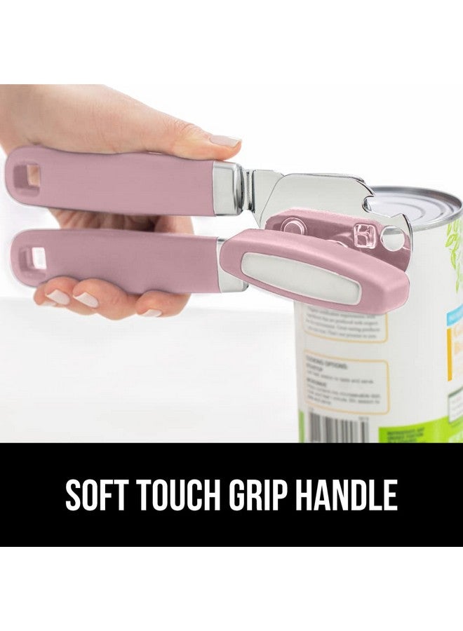 غوريلا جريب فتاحة علب وزجاجات يدوية أصلية من GORILLA GRIP مصنوعة من الفولاذ المقاوم للصدأ عالي التحمل وحافة ناعمة، بمقبض مريح وناعم، مقبض كبير الحجم سهل الدوران، أداة مطبخ متعددة الوظائف، لون وردي - Image 4