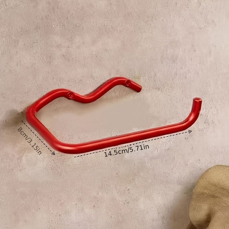 حامل مناديل المطبخ أسود للحائط مع خطاف للحمام - Image 2
