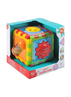 PLAYGO Playgo Cute Cube 6 Sided Model (2142) | Activity Cube & Playmat | Bright Colors | Improves Motor Skills  - Image 1