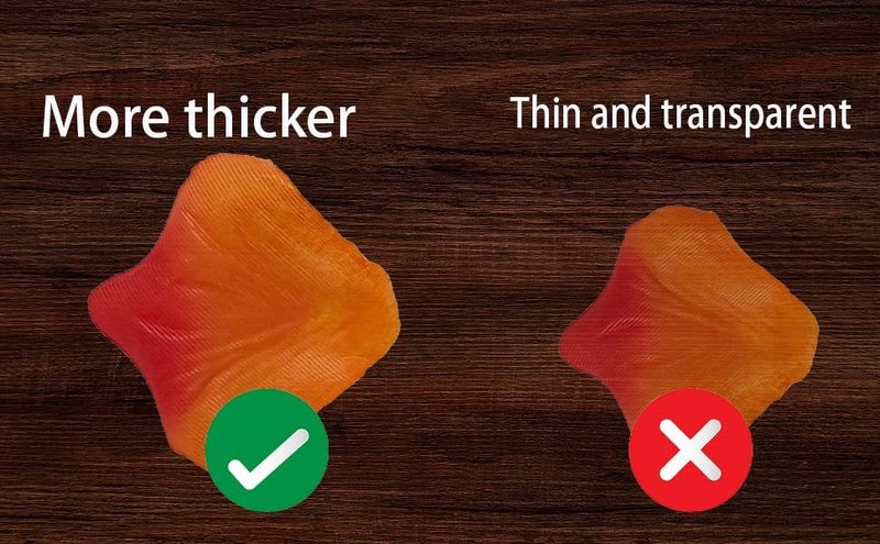 ATFL 0.45LB Fake Orange and Red Rose Petals for Wedding,2500 Pcs Silk Rose Petals, Artificial Flower Pedals for Romantic Night for Her Set,Faux Flower Pedals for Valentine's Day Decorations (2.3'') - Image 2