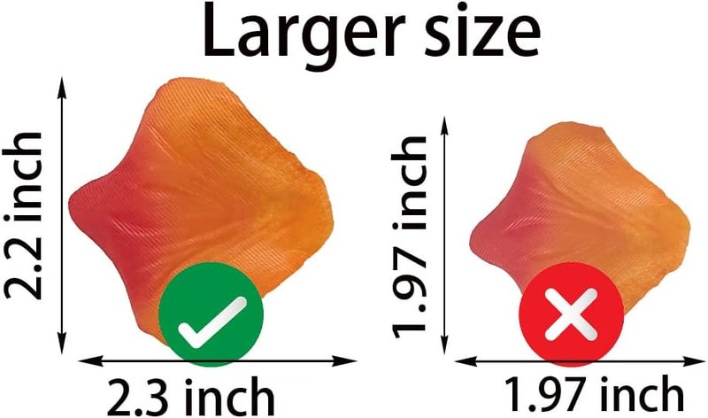ATFL 0.45LB Fake Orange and Red Rose Petals for Wedding,2500 Pcs Silk Rose Petals, Artificial Flower Pedals for Romantic Night for Her Set,Faux Flower Pedals for Valentine's Day Decorations (2.3'') - Image 1