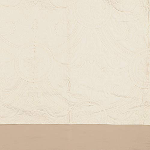 Vue Bensonhurst Modern Farmhouse Medallion Bed Spread, California King, Ivory - Image 3