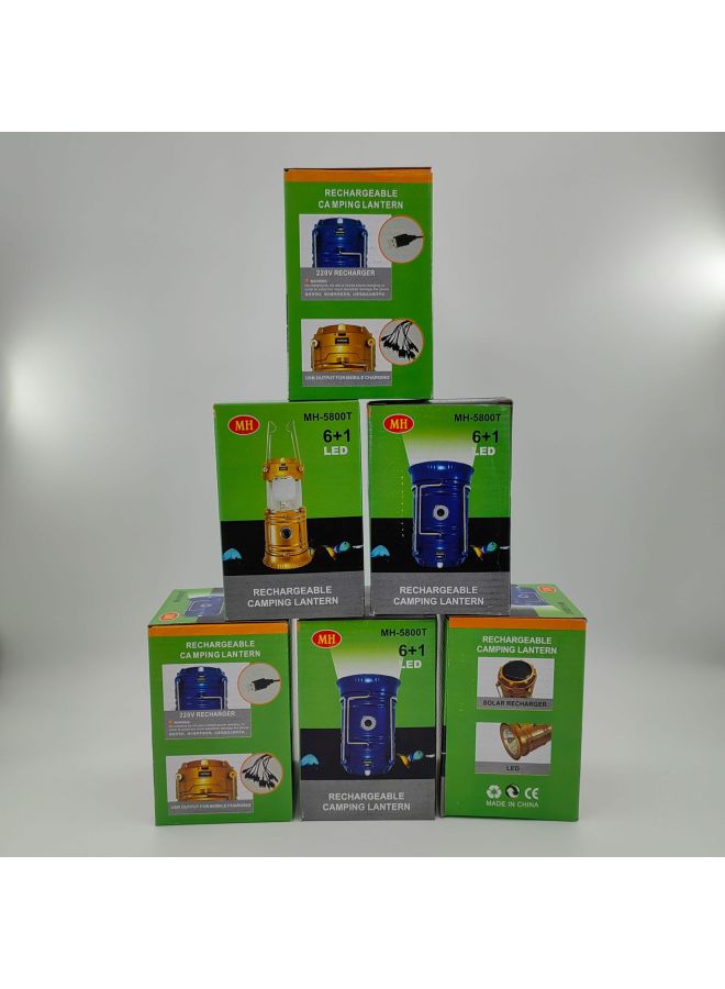 5800 Solar Charging Lantern Camping Lamp Outdoor Portable Flashlight Charging Can Be Used As Charging Treasure Camping Lantern-Color:Blue  - Image 4