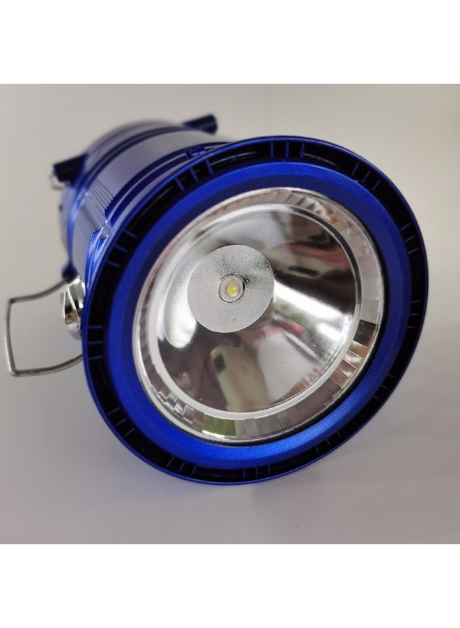 5800 Solar Charging Lantern Camping Lamp Outdoor Portable Flashlight Charging Can Be Used As Charging Treasure Camping Lantern-Color:Blue  - Image 3