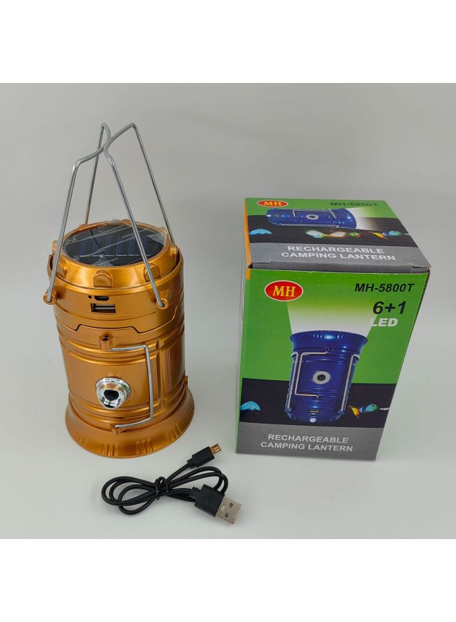 5800 Solar Charging Lantern Camping Lamp Outdoor Portable Flashlight Charging Can Be Used As Charging Treasure Camping Lantern-Color:Blue  - Image 1