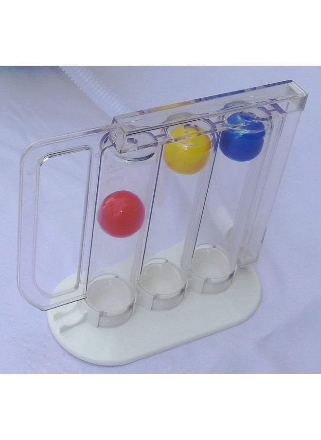 Wonder Care - Deep Breathing Lung Exerciser 3 Balls Incentive Spirometer Small And Washable For Adults White Pack Of 1. - Image 1