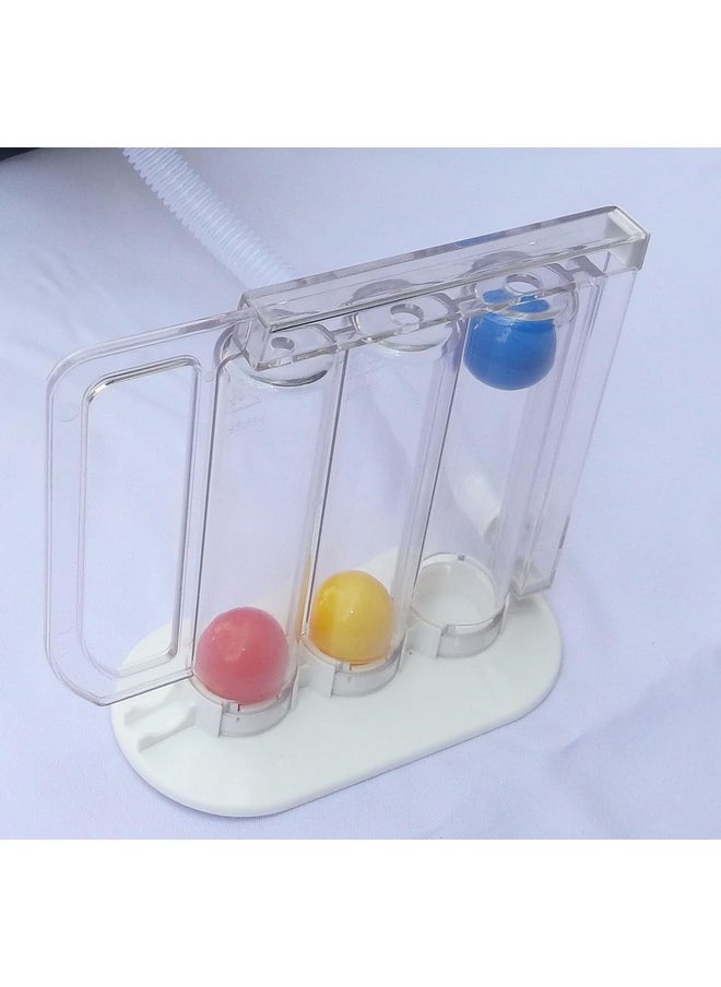 Wonder Care - Deep Breathing Lung Exerciser 3 Balls Incentive Spirometer Small And Washable For Adults White Pack Of 1. - Image 1