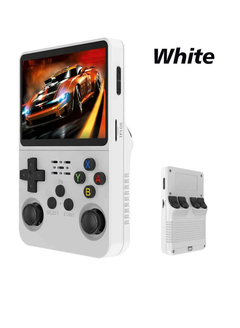 R36S Retro Handheld Video Game Console, 3.5 Inch IPS Screen Retro Video Game, Portable Durable Pocket Video Player, Lightweight Children Handheld Game, (1pc, White, 64GB) - Image 1