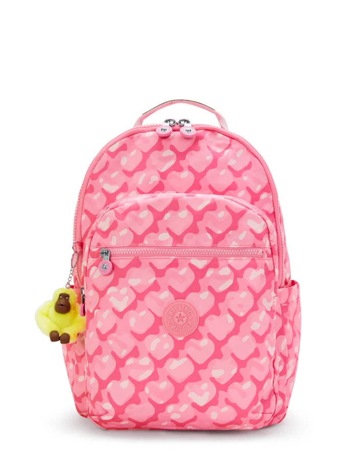 kipling Large backpack (with laptop compartment) Female Adorable Hearts Seoul College I7973-1NB