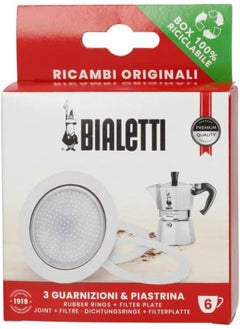BIALeTTI 3 Gasket + 1 Filter 6 Cups  - Image 1