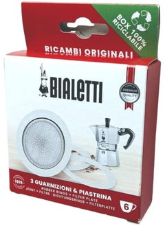 BIALeTTI 3 Gasket + 1 Filter 6 Cups  - Image 2