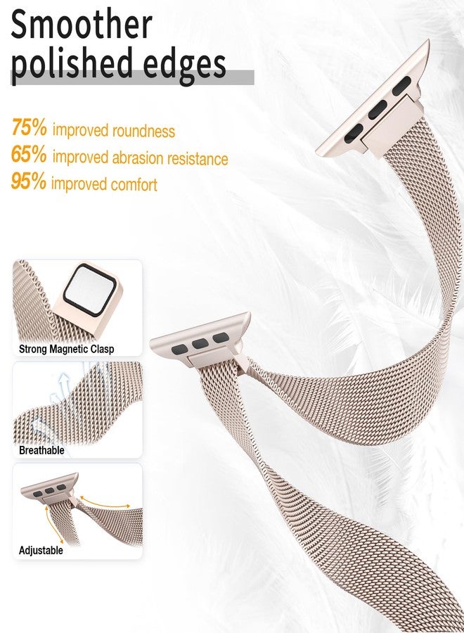 MARGE PLUS Slim Milanese Loop Compatible with Apple Watch Band for women 41mm 41mm 38mm 42mm 46mm 45mm 44mm, Stainless Steel Magnetic Mesh Strap work on iWatch Series 11 10 9 8 7 6 5 4 3 & SE 3 2 1 - Image 3