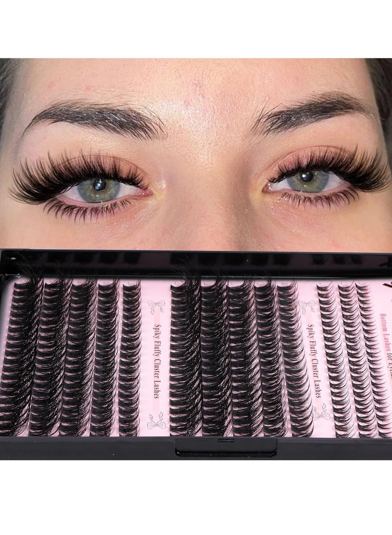 Goddvenus Goddvenus Lash Extension Kit Wispy Lash Clusters Kit Natural C Curl Fluffy Cluster Eyelash Extensions Individual Lashes Kit with Bottom Lash Clusters Waterproof Bond and Seal Tweezers DIY at Home - Image 2