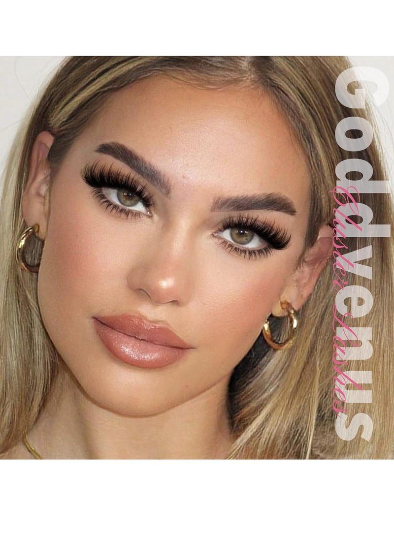 Goddvenus Goddvenus Lash Extension Kit Wispy Lash Clusters Kit Natural C Curl Fluffy Cluster Eyelash Extensions Individual Lashes Kit with Bottom Lash Clusters Waterproof Bond and Seal Tweezers DIY at Home - Image 4
