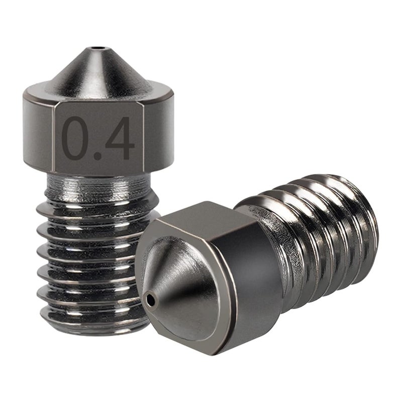3D Printer Nozzles: 8 Pcs Black Hardened Tungsten Steel - Superior Wear Resistance for Abrasive Filaments, Universal Compatibility with Prusa I3 E3D V6 Hotends, Complete Maintenance Kit Included for 3 - Image 4