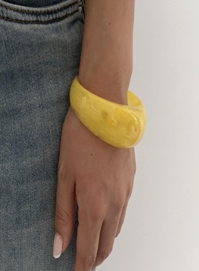 Hoheng Acrylic Chunky Bangles Bracelets for Women Trendy Colorful Resin Bangles Chunky Bangle Cuff Irregular Wristbands Resin Jewelry Gifts - Image 2