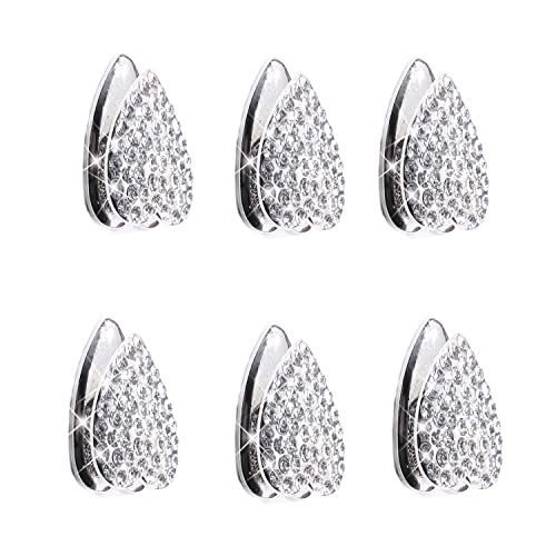 WedFeir Car Mini Hooks for Mask 6pcs Mini Cute Hook on Dashboard for Keys Mask Earphone Charging Cable Silver - Image 1