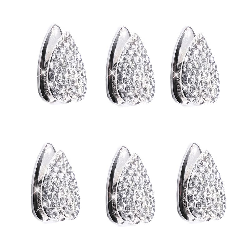 WedFeir Car Mini Hooks for Mask 6pcs Mini Cute Hook on Dashboard for Keys Mask Earphone Charging Cable Silver - Image 3