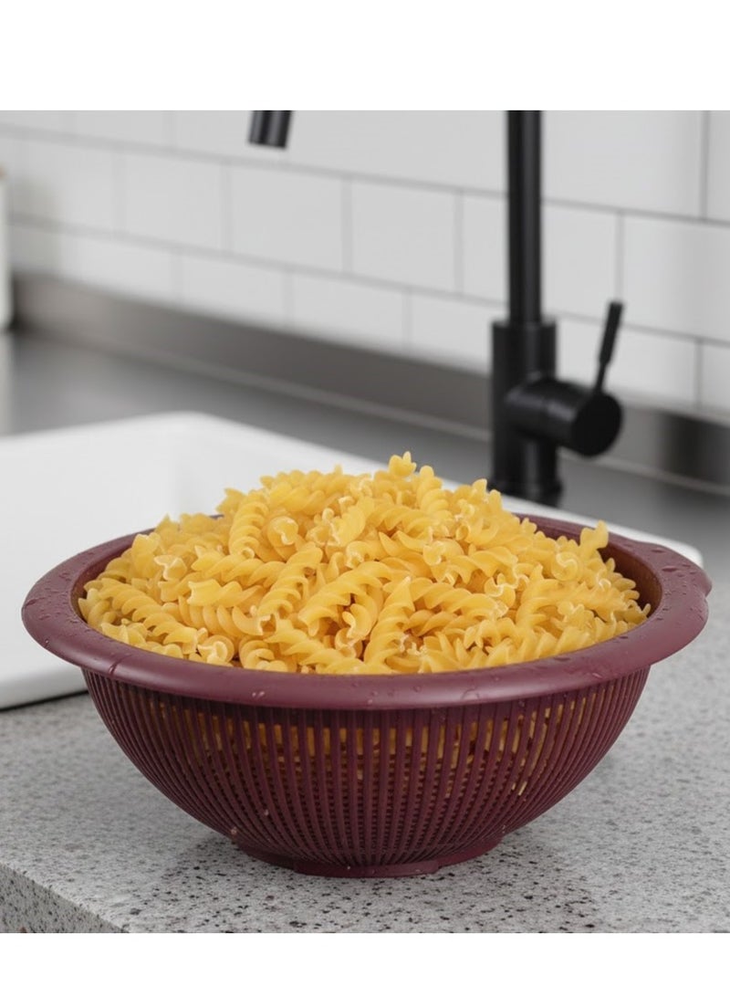 فافيلا مصفاة مطبخ بلاستيك متعددة الاستخدامات بتصميم عملي وخامة متينة كود 643- لون احمر غامق - Image 4