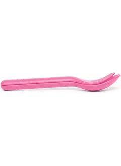 OMIE OmieBox Kids Utensils Set with Case - 2 Piece Plastic, Reusable Fork and Spoon Silverware with Pod for Kids (Bubble Pink)  - Image 5