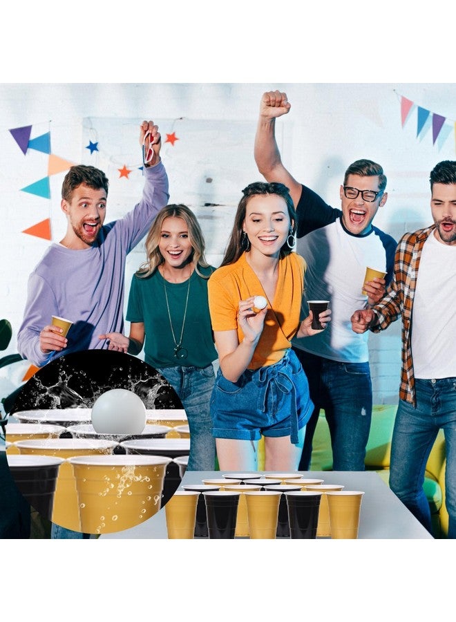 كيسا بلان أكواب تخرج بلاستيكية من كيسابلان، ١٠٠ قطعة، سعة ١٦ أونصة، باللونين الأسود والذهبي، للاستخدام مرة واحدة، لحفلات الزفاف وأعياد الميلاد والاحتفالات الاحتفالية. - Image 5