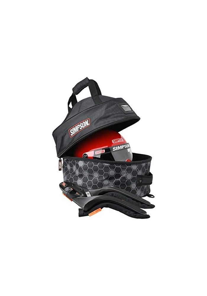 Simpson Racing 23405 Helmet and FHR Combo Bag 2020 Black/Gray