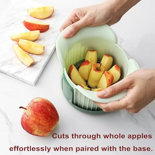 MULIRE Apple Slicer with Stand 8 Slice Heavy Duty Apple Cutter Corer Sharp Stainless Steel Blades Dishwasher Safe Kitchen Tool for Large Apples Up to 38 IN - Image 3