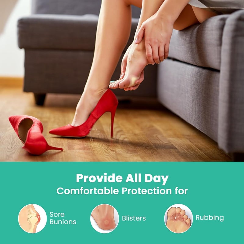 Welnove Gel Blister Bandages Blister Pads  Welnove 20ct Blister Cushions  Waterproof Hydrocolloid Bandages for Feet Fingers Toes Heel Moleskin for Blister Prevention Spot Pack - Image 2