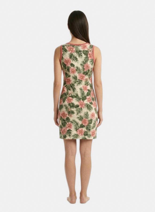Carina Cookies Sleeveless Floral Pattern Nightgown - Image 3