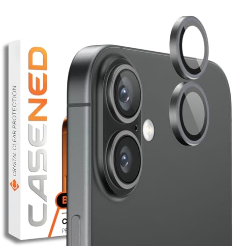 CASENED Compatible with iPhone 17 Pro / 17 Pro Max Camera Lens Protector (2-Pack) – Premium 9H Tempered Glass, Military-Grade Anti-Scratch, Crystal-Clear Protection [Deep Blue] - Image 2
